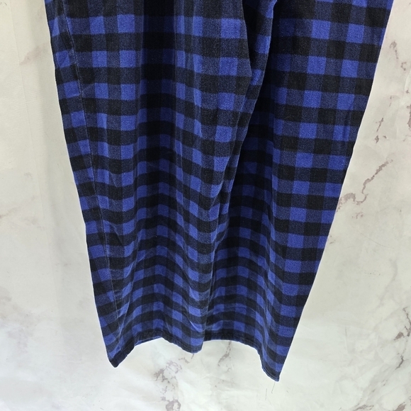 Vintage Jumpsuit Womens Small Medium 90s Gingham Checkered Slouchy Gaucho Tank - Picture 9 of 13